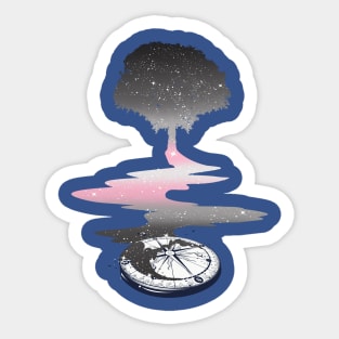 Demigirl Tree LGBT Pride Flag Sticker